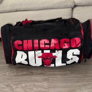 Vintage Chicago Bulls NBA Basketball Black Duffle Gym Bag Starter-esk 90s